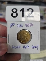 1890 GOLD PLATED INDIAN HEAD CENT