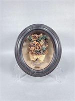 Victorian Shadow Box Memorial with Dried Flowers