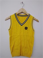 La Vogue Boy Vest V-Neck Knit Pullover, Yellow