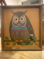 Vintage Owl textile