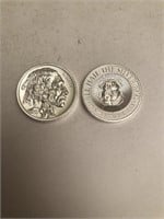2 - 2 oz Silver Rounds