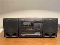 Sony CFD-610 Compact Stereo w/Speakers & Remote