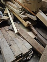 Large lot of different sized scrap wood.