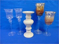 Glass & Porcelain Candle Holders