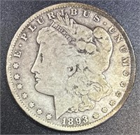1893O Morgan US Silver Dollar