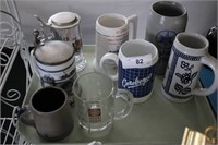 8PC COLLECTION BEER STEINS PLUS