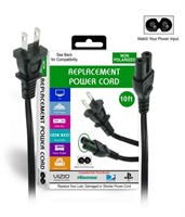 10ft Non-Polarized Replacement Power Cord, Works