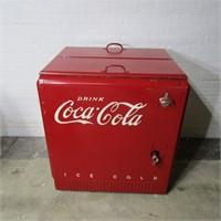 Vintage Coca Cola Ice cold cooler ice chest.