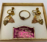 Black Hills Gold Ring and Earrings