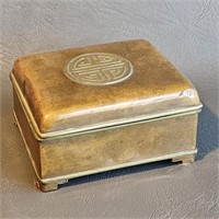 Small Copper Trinket Box w/Enameled Inside -China