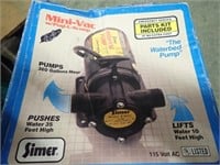 Simer Mini Vacc Household Pump w/ Hose -