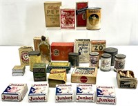 Vintage Sample Size Food Boxes & Tins
