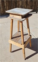 WOOD STAND ROLLING TABLE WORK TABLE STAND