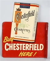 CHESTERFIELD CIGARETTES TIN DS FLANGE SIGN