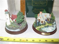 2 Thomas Kincaid Lighted Cottages