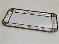 VTG GOLD TWISTED ROPE METAL MIRROR-NICE PIECE