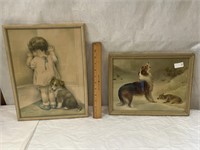 2 Vintage Framed Prints