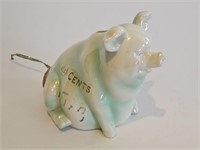 VTG CD CENTS COLORFUL CERAMIC PIG-CUTE!!!!