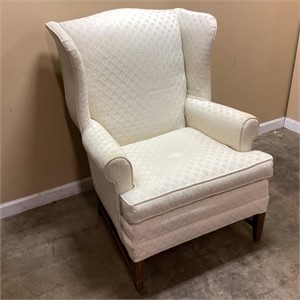 WHITE WINGBACK ARMCHAIR