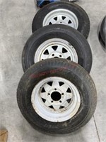 3 trailer tires & rims