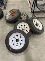 5 trailer tires & rims