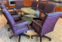 J - DINING TABLE W/ 8 CHAIRS