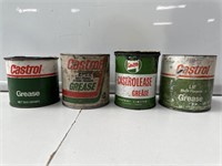 4 x CASTROL Grease Tins Inc. 1lb & 500gm