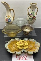 Vintage decor lot; vases & more