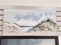 Painted Canvas Beach Scene Artwork