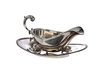 BIRKS SILVER SAUCEBOAT & STAND, 370g
