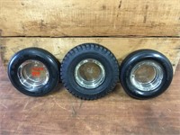3 x Tyre Ashtrays in nice condition