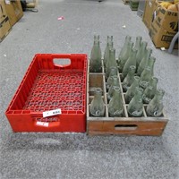 Various Coke Bottles, Wooden & Plastic Crate