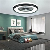 HUMHOLD 24" Bladeless Ceiling Fan with Light,