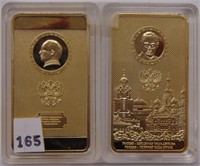(2) Vladimir Putin Gold Plated Bars