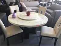 White Dining Room Table w/ 4 Chairs - $1,999