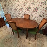 Vintage Dining Table with 6 Chairs