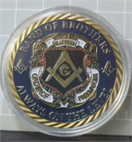 Freemason band of Brothers challenge coin