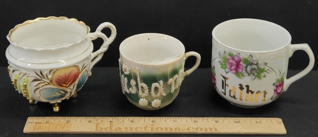 Novelty Shaving & Moustache Porcelain Mugs