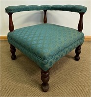 CHARMING ANTIQUE MAHOGANY CORNER SEAT