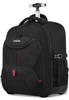 Black LIGSAN Rolling Backpack with Wheels, 17inch