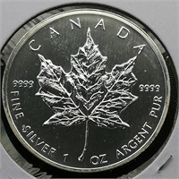 2003 Canada $5 Silver Coin Maple Leaf 1.11 oz.