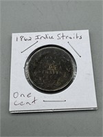 1862 India Straits One Cent