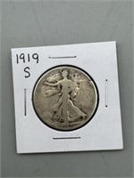 1919-S Silver Walking Liberty Half Dollar