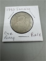Rare 1893 Jamaica One Penny