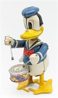 Linemar Tin Litho Windup Donald Duck Drummer