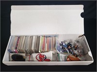 Box of MLB and NFL cards