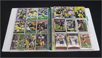 Binder of Green Bay Packers football cards