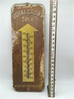 Vintage Royal Crown Cola Metal Thermometer