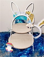 NEW Tiered Bunny Tray/Table Top Easter Decor