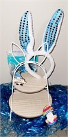 NEW Sequin Bunny Ears Tiered Bunny Tray/Easter
